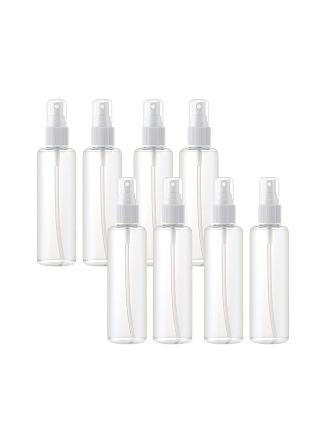8 Pack Empty Transparent Plastic Fine Mist Spray Bottle 100 ml - Image 1