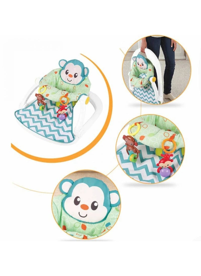BLOOMING TIME Sit Me Up Monkey Floor Baby Activity Play Seat with Toys  - Image 2