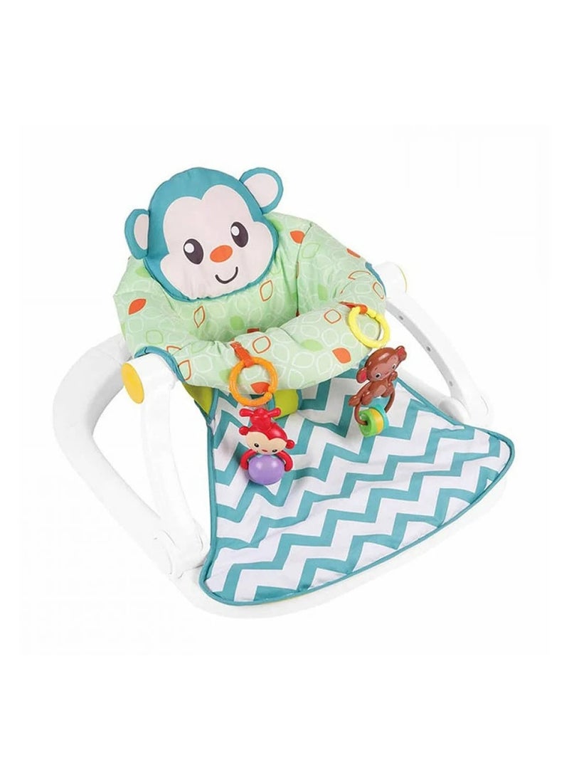 BLOOMING TIME Sit Me Up Monkey Floor Baby Activity Play Seat with Toys  - Image 1