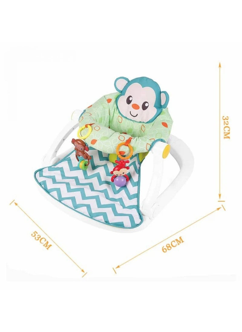 BLOOMING TIME Sit Me Up Monkey Floor Baby Activity Play Seat with Toys  - Image 4