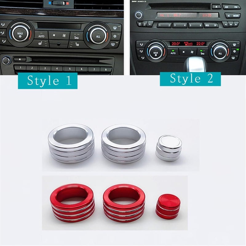 Yurefax Control Knob Cover Ring Set for BMW 3 Series - Image 2