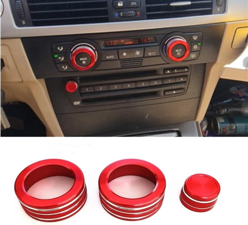 Yurefax Control Knob Cover Ring Set for BMW 3 Series - Image 1