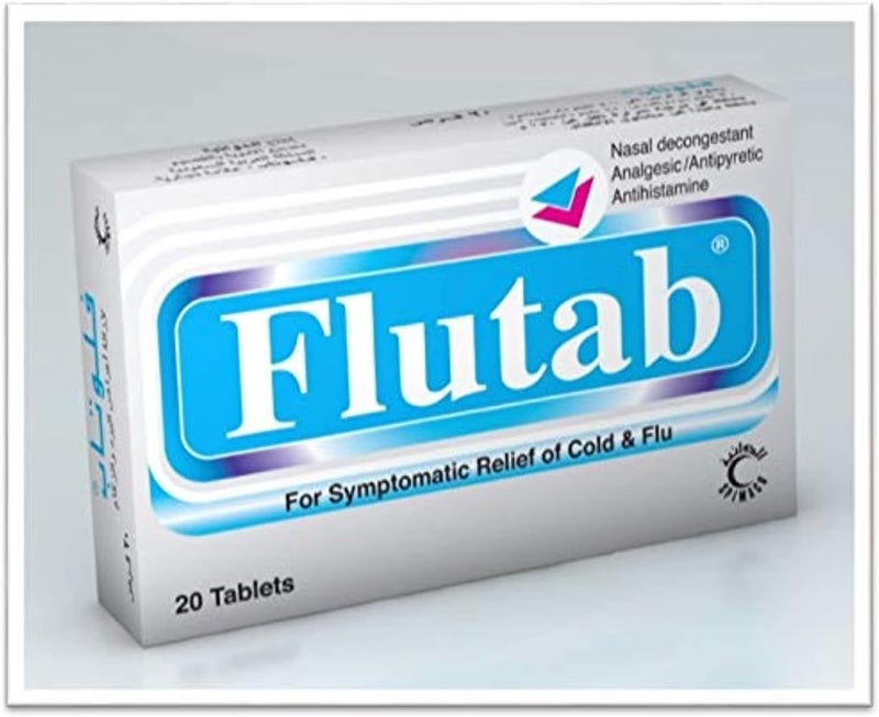 FLUTAB فلوتاب لنزلات البرد والإنفلونزا 20 قرص مغلف - Image 1