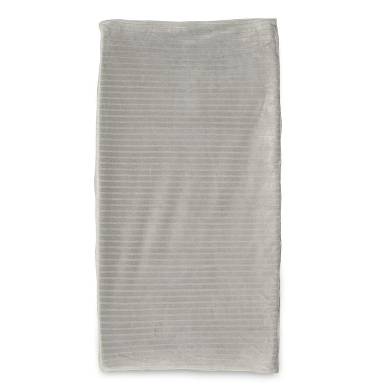 Boppy Changing Pad Cover Gray Ribbed Minky