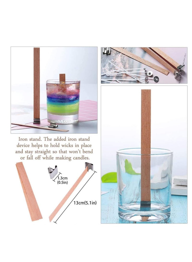 SYOSI Wood Wicks Kit for Candle Making,100 Pcs Wooden Candle Wicks , Natural Environmental Friendly Candle Cores - Image 4
