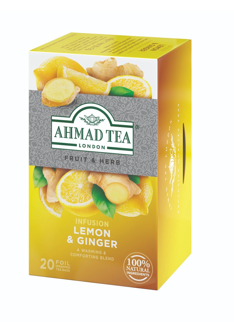Ahmad Tea Lemon And Ginger Tea [40g] 20x2g - Image 2