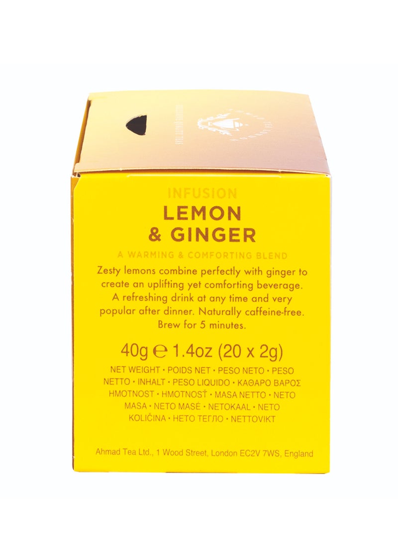 Ahmad Tea Lemon And Ginger Tea [40g] 20x2g - Image 3