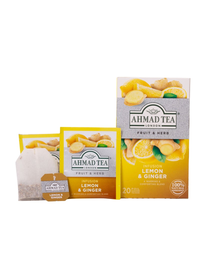 Ahmad Tea Lemon And Ginger Tea [40g] 20x2g - Image 5