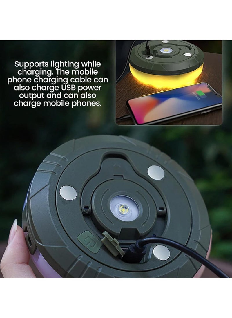 ARNOTEC - Outdoor Camping Multi-function Light String, Outdoor Waterproof Lantern Light with Remote Control Timer, USB Charging, 100 LEDs 10m Light String and 6 Lighting Modes for Camping Tent RV Patio Room Festival Decoration - Image 1