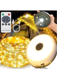ARNOTEC Outdoor Camping Multi-function Light String, Outdoor Waterproof Lantern Light with Remote Control Timer, USB Charging, 100 LEDs 10m Light String and 6 Lighting Modes for Camping Tent RV Patio Room Festival Decoration  - Image 1