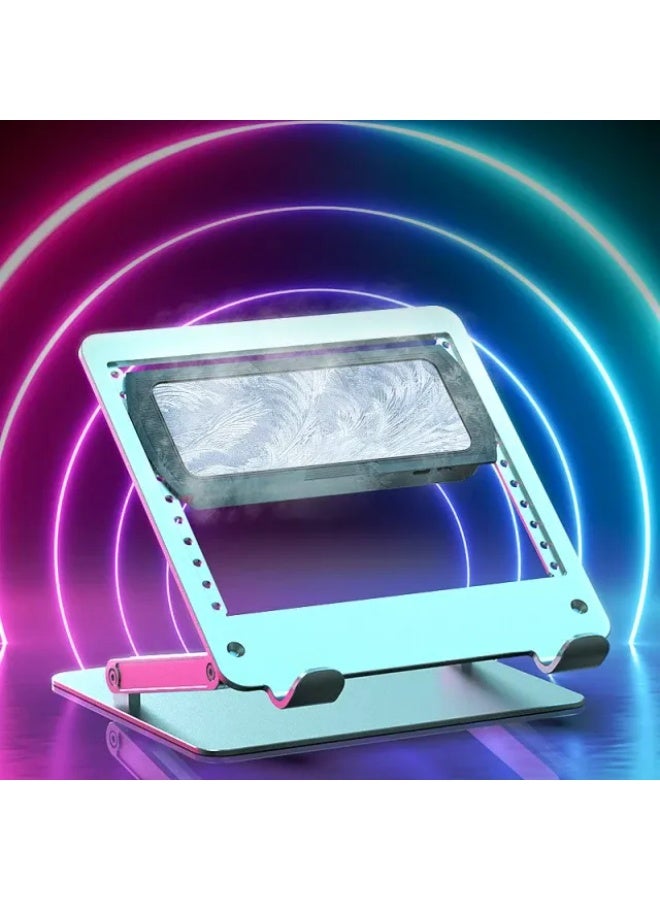 ميمو MEMO DP01 قاعدة قابلة للطي والتعديل للّابتوب/التابلت مع لوحة تبريد شبه موصلة – حامل ومبرد شامل للهاتف، الآيباد، واللابتوب - Image 3