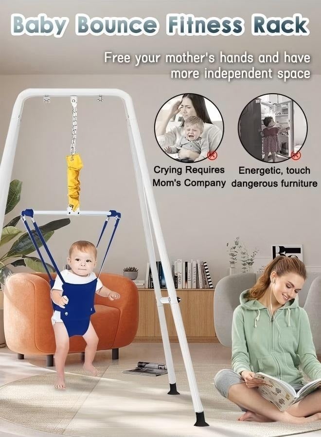 JUNYOUK Baby Jumper And Toddler Swing With Foldable Stand Swing Set And Bouncers For Infant - Image 2