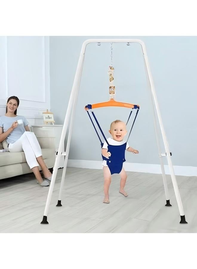 JUNYOUK Baby Jumper And Toddler Swing With Foldable Stand Swing Set And Bouncers For Infant - Image 1