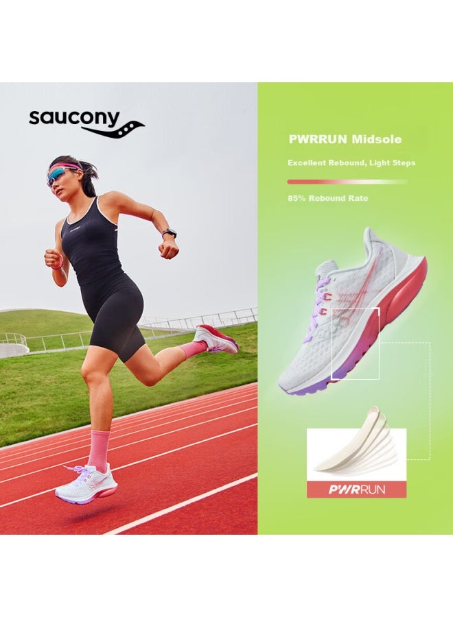 Saucony Kinvara 16 Women's Lightweight Cushioned Breathable Running Shoes White Pink Size 36 - Image 1