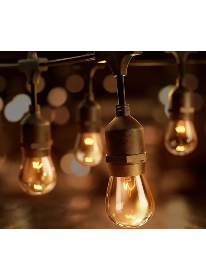 Humars Electric knotted string, 10 meters long, black, with one light bulb per meter, totaling 10 bulbs. - Image 3