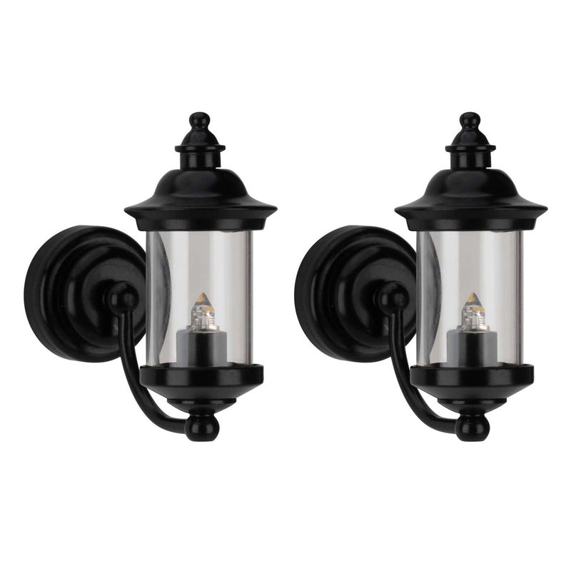 Waldosia 112 Scale Miniature Outdoor Lamp Set LED Lights with Plastic Shade for Dollhouse Diorama Roombox and Book Nook Flickering Light - Image 3
