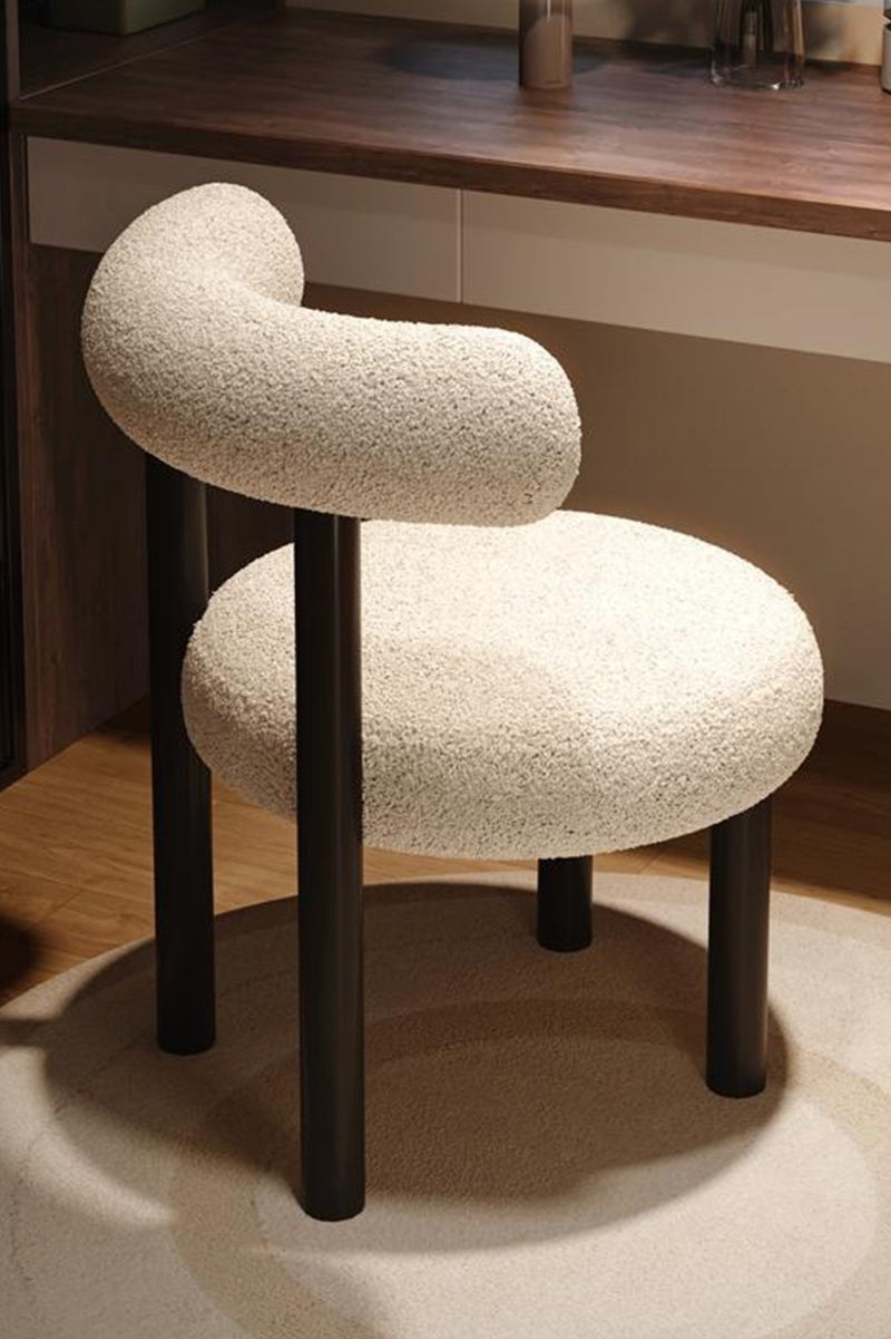 Sharpdo Modern Dressing Table and Makeup Chair for Bedroom, Lambskin Dressing Stool for Master Bedroom 42*50*72CM - Image 1