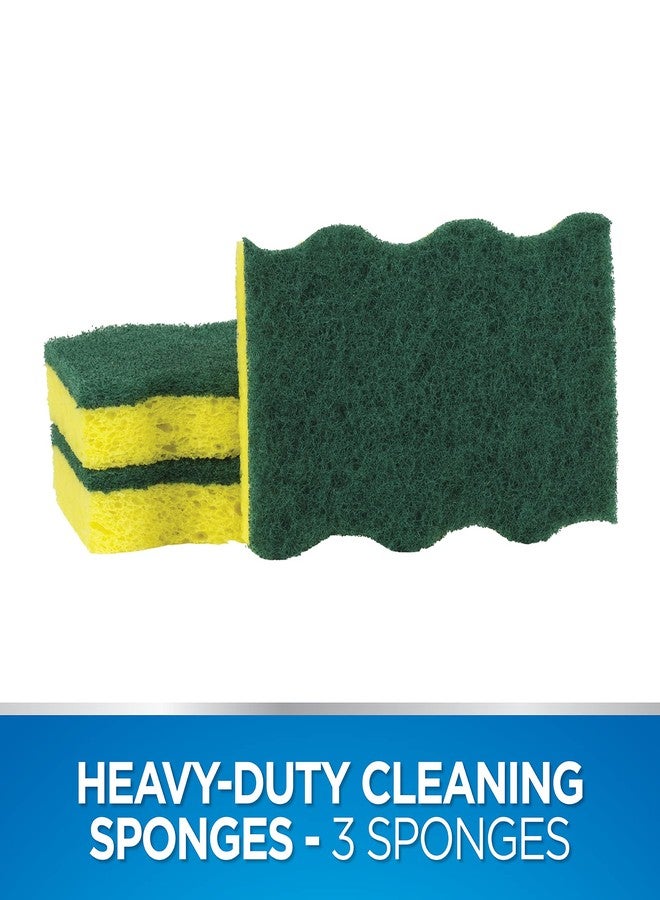 Dawn Heavy Duty Kitchen Dish Sponges, Green/Yellow (Pack of 3) - Image 2