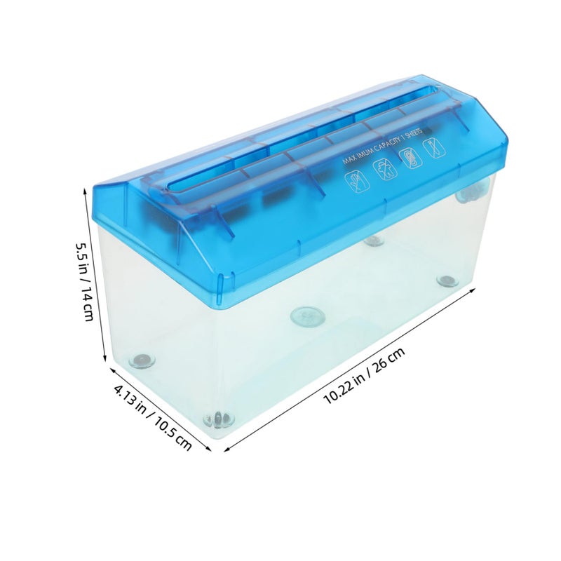 Compact Desktop Paper Shredder Manual Handheld Portable Quiet Strip Cut For Home Office - Image 3