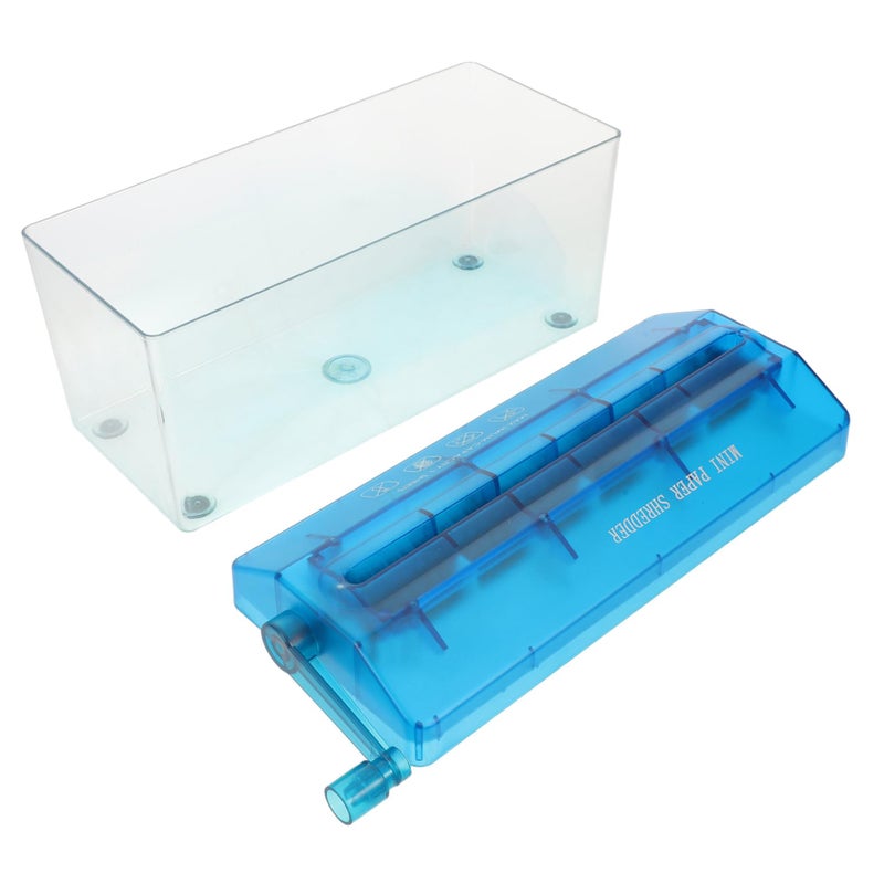 Compact Desktop Paper Shredder Manual Handheld Portable Quiet Strip Cut For Home Office - Image 2