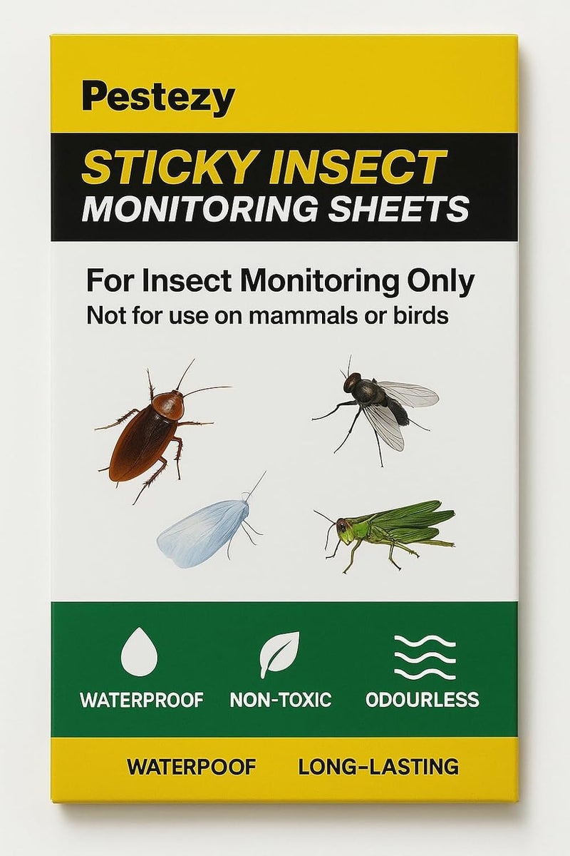 AYUNIX PESTEZY Yellow Sticky Trap for Whiteflies & Aphids | Insect Catcher Pads for Home, Kitchen, Office & Agriculture | Pesticide Free, Non-Toxic, Easy to Use Trap Sheets (33 X 11 cm) (Pack of 3) - Image 3