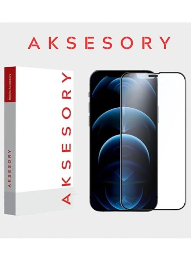 AKSESORY iPhone 12 Pro Screen Protector 6.1" – Tempered Glass Anti-Scratch HD Screen Guard, Crystal Clear, Bubble-Free Easy Installation, Case Friendly - Image 1