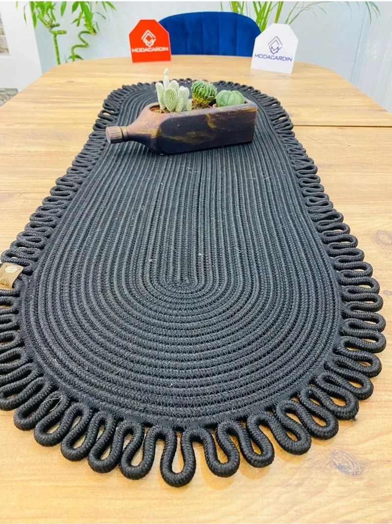 بدز ديري BDZ Leather Jute Bohemian Style Decorative Runner 35x100 cm