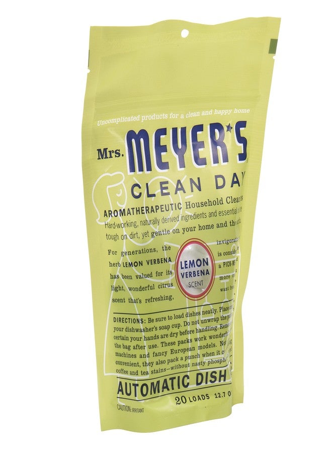 Mrs. Meyer's عبوات غسيل الصحون الأوتوماتيكية من السيدة ماير، ليمون فيربينا، 20 حبة، (عبوة من 6) - Image 2