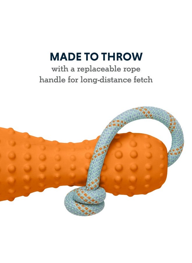 RUFFWEAR Ruffwear, Gourdo Natural Rubber Throw Toy for Dogs with Rope Handle, Campfire Orange, Large  - Image 4