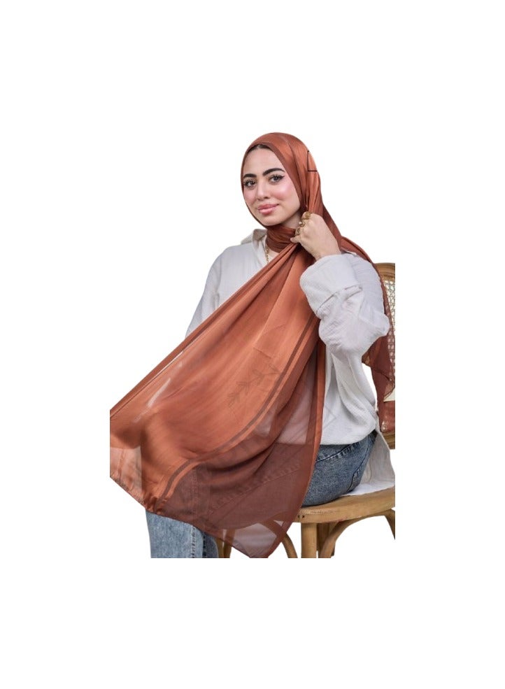 حجاب قطن 100% طويل وعريض - ألوان مميزة وأناقة تدوم | حجاب ناعم ومريح بتصميم عصري 