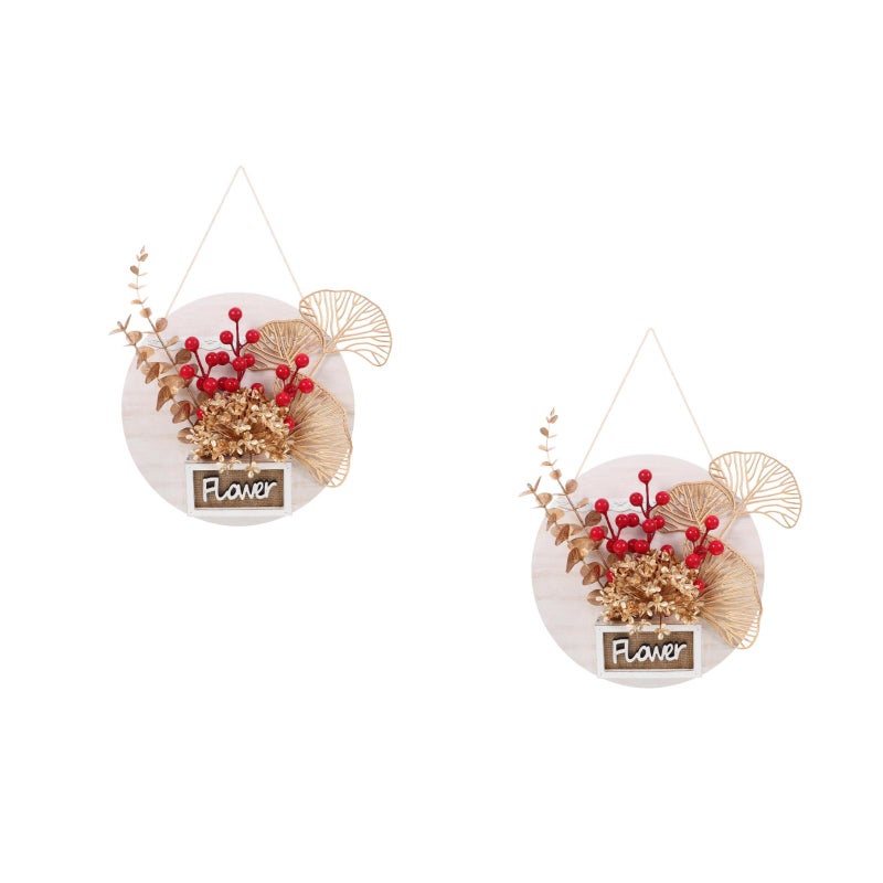 2pcs New Year Red Berries Wall Hanging Ornament Artificial Red Berry Decor for Living Room Spring Festival Wall Hanging Decor - Image 1