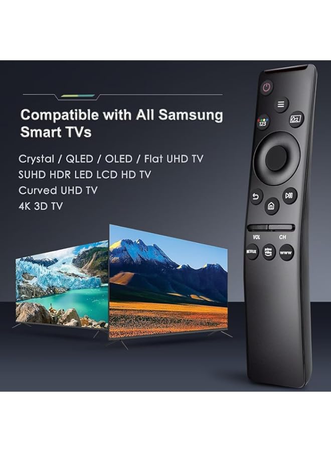 HuHa Universal Remote Control Compatible for All Samsung TV LED QLED UHD SUHD HDR LCD Frame Curved Solar HDTV 4K 8K 3D Smart TVs, with Buttons for Netflix, Prime Video, WWW  - Image 2