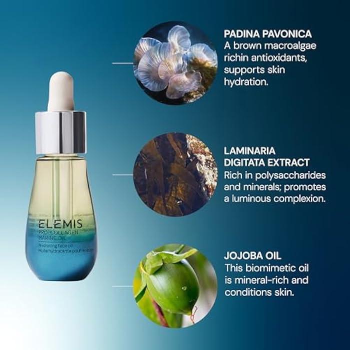 ELEMIS Pro-Collagen Marine Oil 15ml, Lightweight Face Oil To Hydrate, Nourish & Improve Skin Texture - Image 5