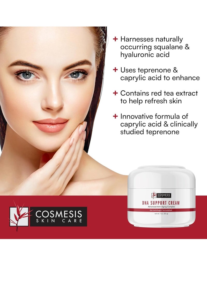 Cosmesis Skin Care DNA Support Cream: Rejuvenate Skin with Hyaluronic Acid & Caprylic Acid Formula for Youthful Radiance & Moisturization - 1 oz Face & Décolleté  - Image 3