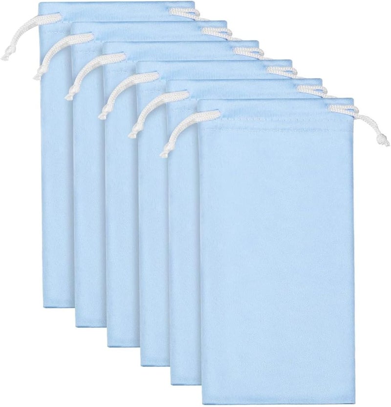 Groupcow 6pcs Eyeglasses Sunglasses Microfiber Pouch Bag, Cell Phone Storage Pouch 7.1" x 3.5" - Image 1