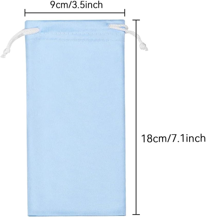 Groupcow 6pcs Eyeglasses Sunglasses Microfiber Pouch Bag, Cell Phone Storage Pouch 7.1" x 3.5" - Image 2