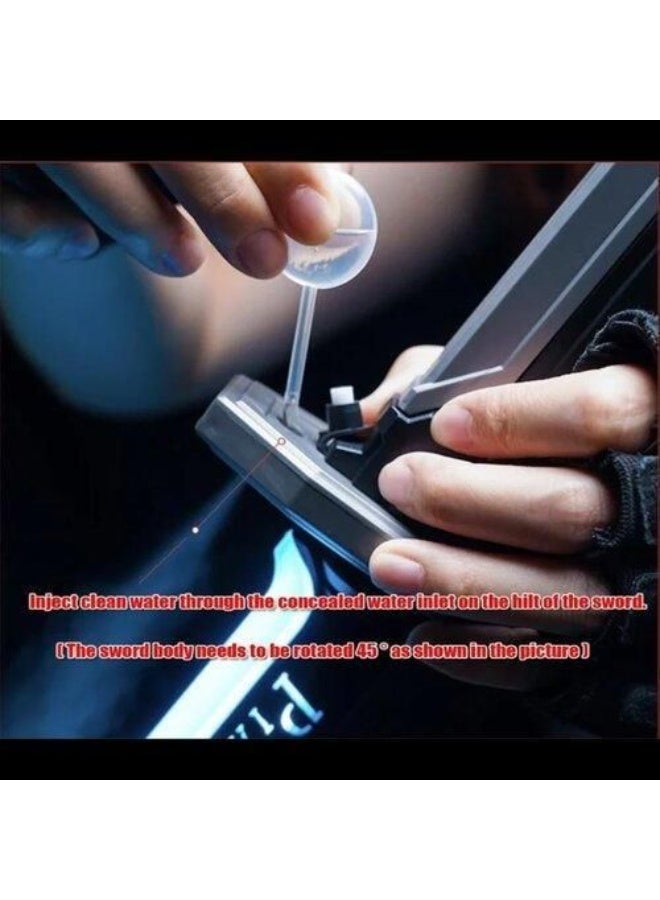 سيف لعبة مضيء LED مع نظام رش الماء، توهج 7 ألوان، قابل لإعادة الشحن عبر USB - Image 3