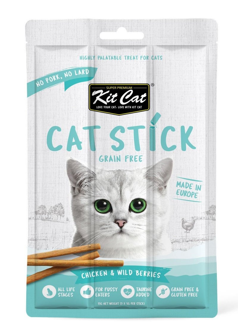كيت كات ستيك الدجاج والتوت البري خالي من الحبوب 15 جرام - Image 1