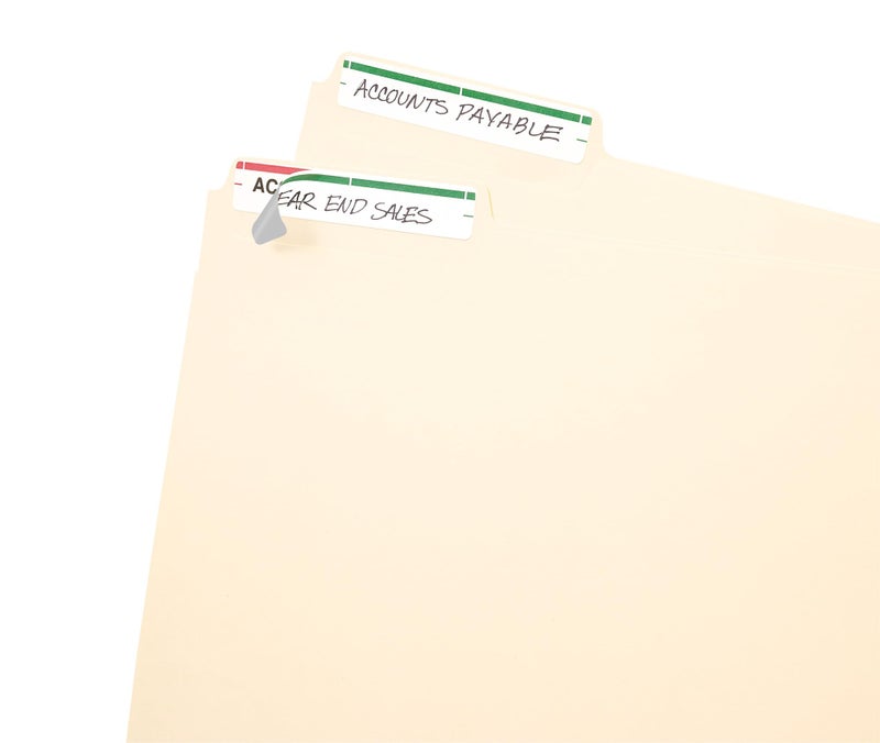 Avery File Folder Labels on 4" x 6" Sheets, Easy Peel, White/Green, Print or Write, 2/3" x 3-7/16", 252 Labels (5203) - Image 3