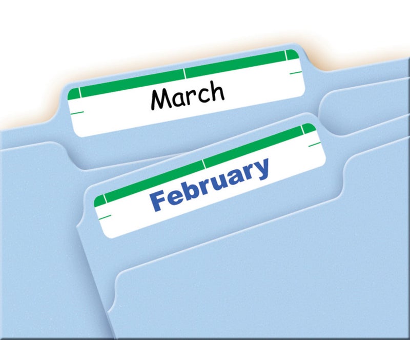 Avery File Folder Labels on 4" x 6" Sheets, Easy Peel, White/Green, Print or Write, 2/3" x 3-7/16", 252 Labels (5203) - Image 2