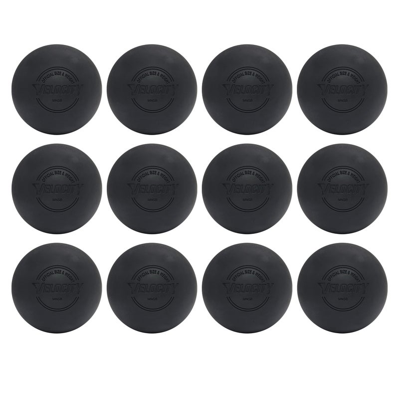 Velocity Practice Lacrosse Balls - 1, 2, 3, 6, 12, 18, 24, 36, 60 and 120 Packs - Official Size and Weight - Black - Image 1