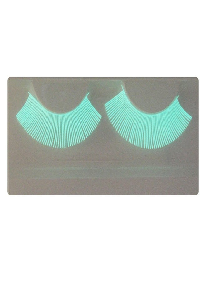 EMILYSTORES White Luminous Costume Halloween Gloss In Darkness Party Lashes 1 Pair - Image 4