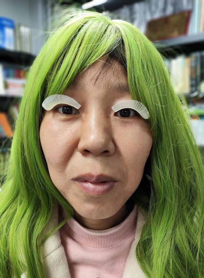 EMILYSTORES White Luminous Costume Halloween Gloss In Darkness Party Lashes 1 Pair - Image 5