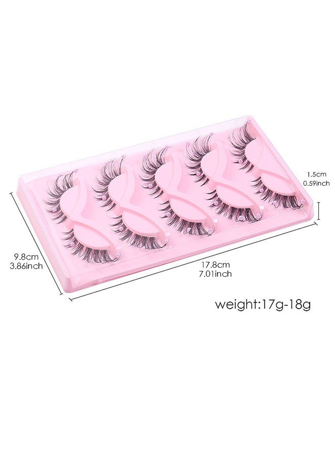 جي أس بيرل ديكور رمش كاذبة ، 5 أزواج من مرحلة الديكور رمش كاذبة ، يجب أن يكون ماكياج رمش كاذبة ، رقيقة جدا رمش الشريط ، رمش حقيقي تمديد الألياف - Image 5