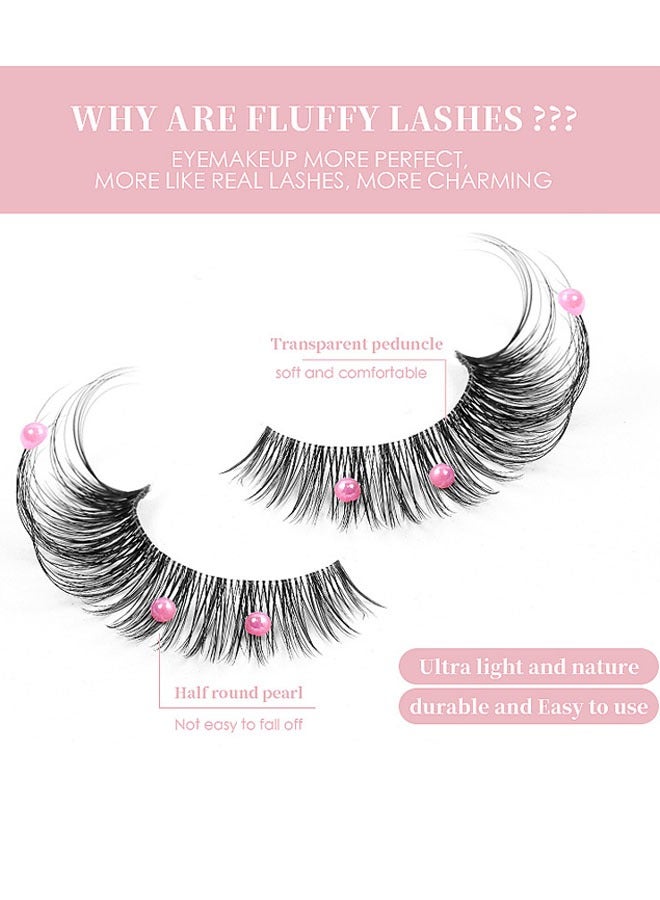 جي أس بيرل ديكور رمش كاذبة ، 5 أزواج من مرحلة الديكور رمش كاذبة ، يجب أن يكون ماكياج رمش كاذبة ، رقيقة جدا رمش الشريط ، رمش حقيقي تمديد الألياف - Image 2