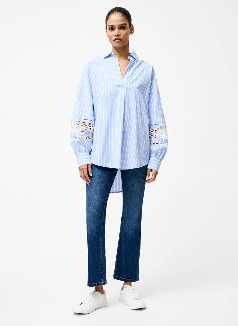French Connection - Cambria Cotton Str Trim Shirt - Image 1