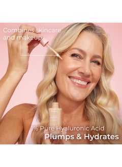 MCoBeauty Miracle Hyaluronic Tinted Serum 45 Medium Hydration & Glow For Radiant Skin Vegan Cruelty Free Cosmetics  - Image 2