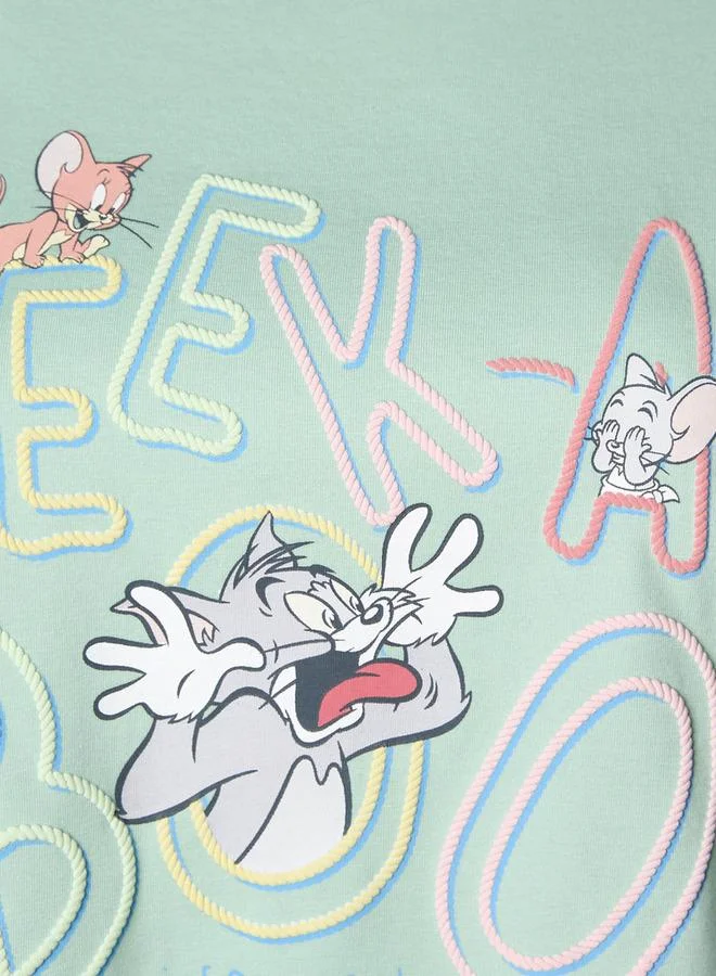 SP Characters T shirt with Tom and Jerry Print