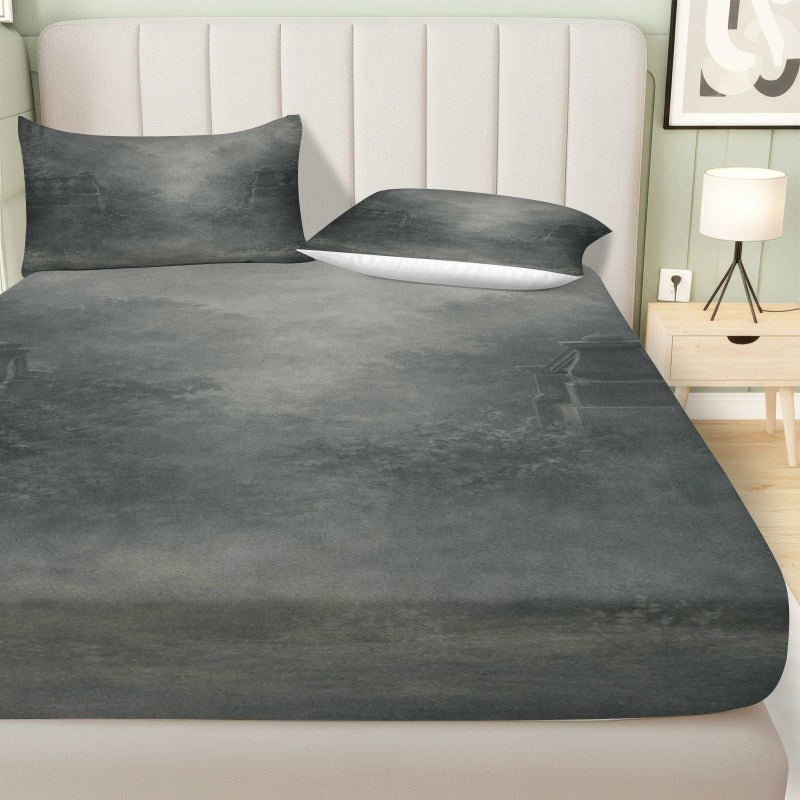 3pcs Mixed Colors Fitted Sheet Set With 2 Pillowcases Winter Theme Cozy Home Bedding Mattress Protector Soft Breathable 47 24 X 78 74 Inches - Image 4