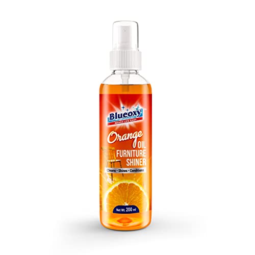 BLUEOXY Orange Oil Furniture Shiner |Furniture Cleaner |Conditioner |Natural Furniture Care Product |Wood Restorer Shiner| Enhance the Natural Grain of the Wooden Furniture| RTU Spray| 200 ML| QTY 1 - Image 1
